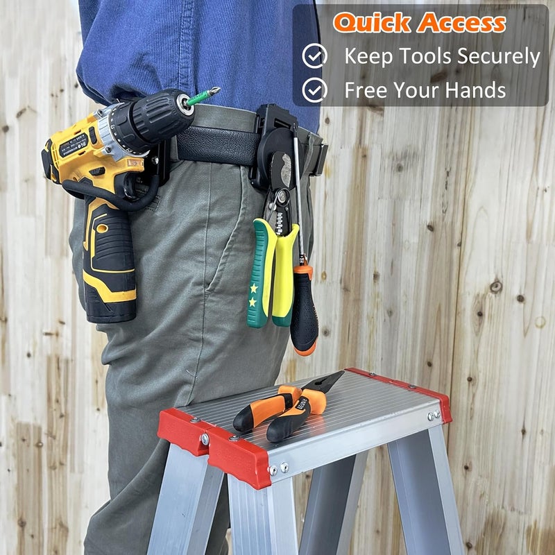 MUTUACTOR Magnetic Tool Belt Clip,Anti-Slip Magnet Tool Holder for Belt,Strong Magne Clip Tool Belt Accessories for Hammer Screwdrivers Adjustable Wrench Magnetic Tools and Hardware(1 Set) - Image 2